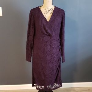 Ralph Lauren Plum Lace Dress